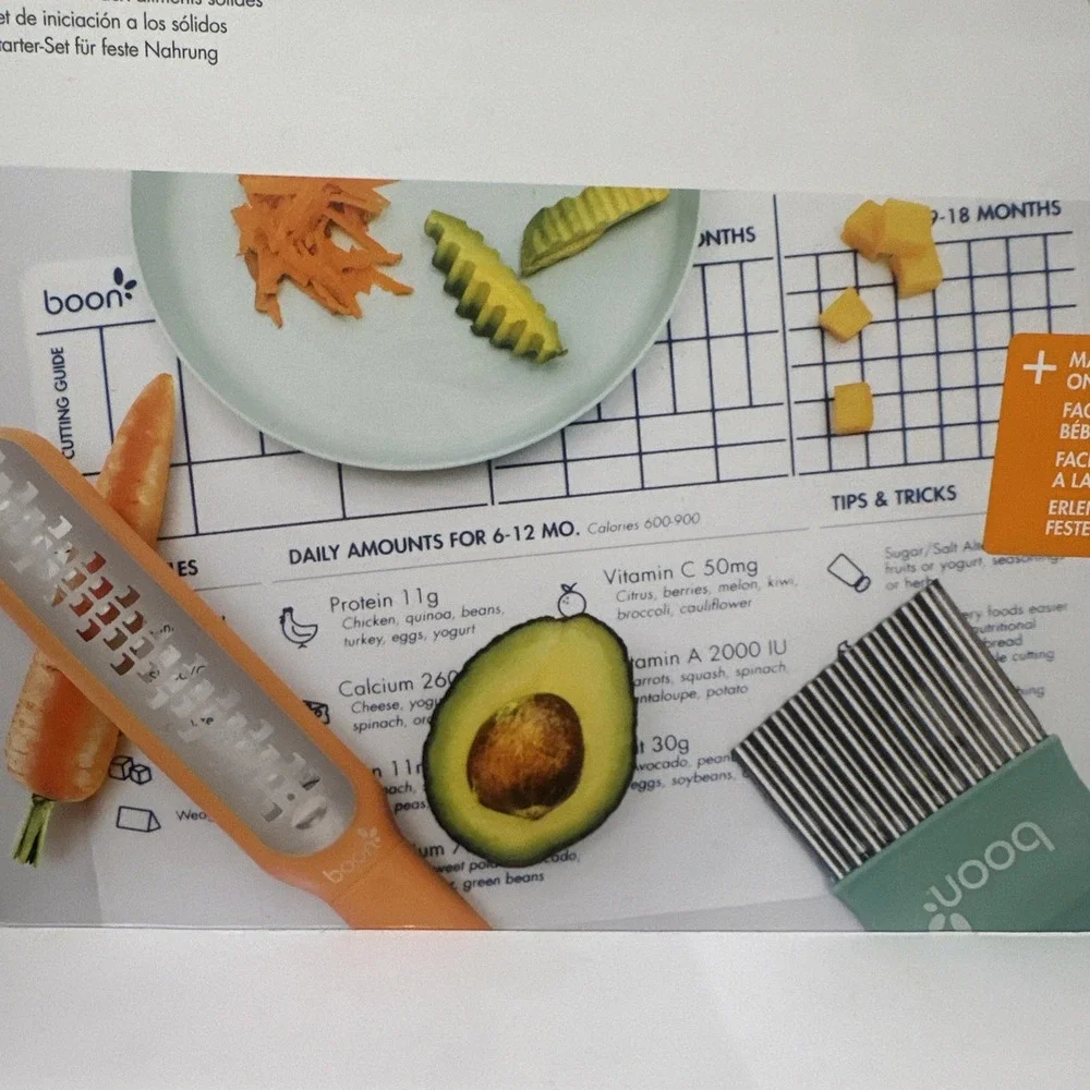Boon‎ DIVVY Baby Solid Food Prep Starter Kit - Includes 11x14 Silicone Placema